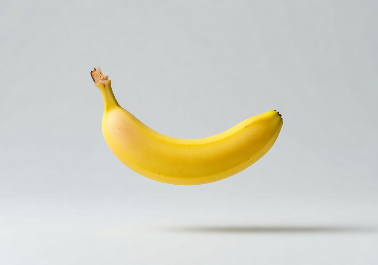 Floating bright yellow banana asset inside the game preview frame